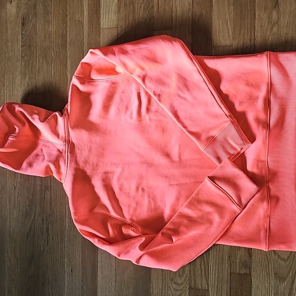 Under Armour Semi Fitted Large Logo Orange Pullover Sweatshirt Womens Size Large - Picture 5 of 14